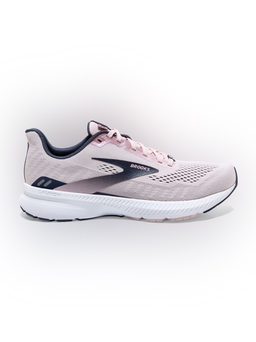 Brooks Launch 8 Women's Light Pink and Navy Running Shoe
